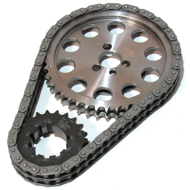 SA Gear Timing Set 78500T-9R; Double Roller 0.250" Rolon for SBC, Chevy V6