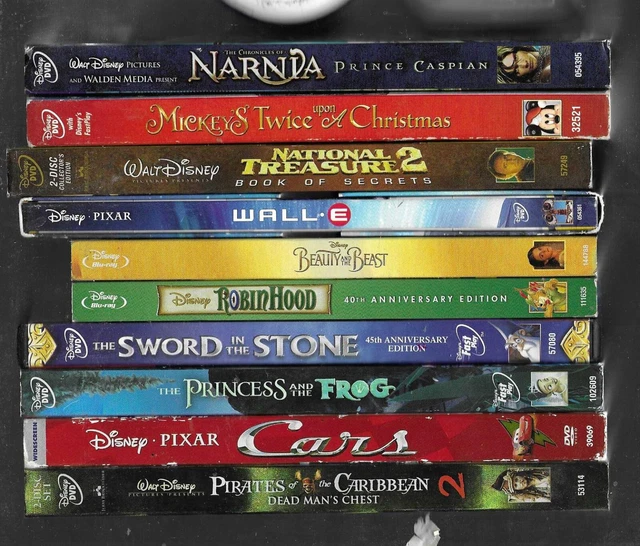 (10) ALL WALT Disney Pixar DVD Movie Lot, Animated Cartoon Family Kids