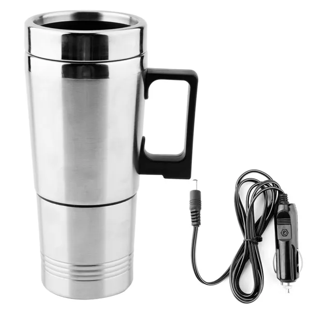 12V 350ML + 150ML Stainless Steel Car Electric Kettle Coffee Thermos Heating Cup