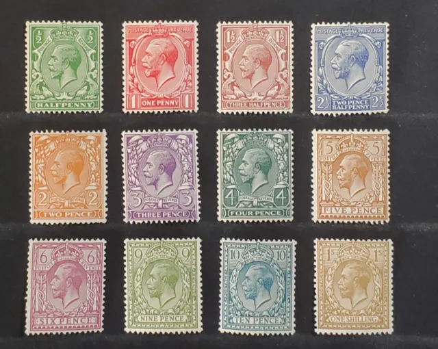 GB. KGV 1924/26. Block Cypher set. Unmounted mint (ex 10d fine mint). Cat £250