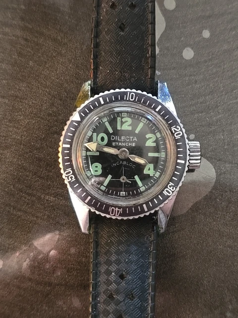Montre De Plongée Mécanique Vintage Kiple - Skin Diver - Fonctionne - Occasion