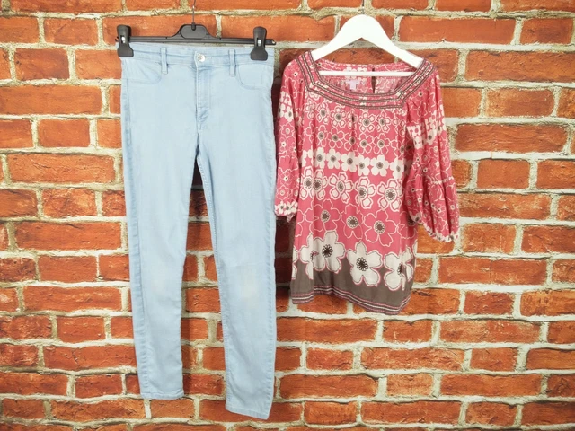 Girls Bundle Age 10-11 Years Monsoon H&M Skinny Jeans Floral Summer Top 146Cm