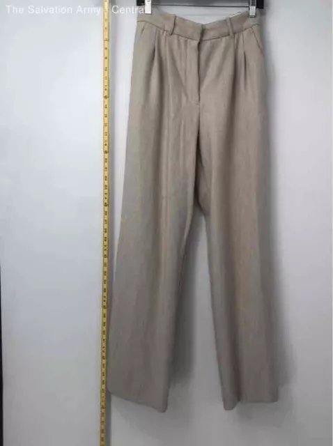 Wilfred Womens Beige Pleated Front Slash Pocket Straight Leg Dress Pants Size 8