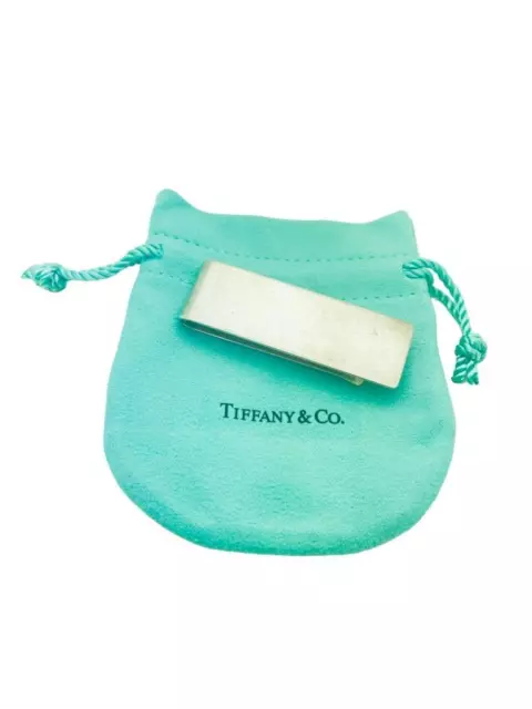 Tiffany & Co. Sterling Silver Classic Smooth Money Clip - Pouch
