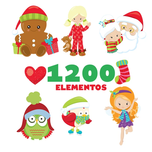 Complete Pack Of 1200 Incredible Christmas Vectors!