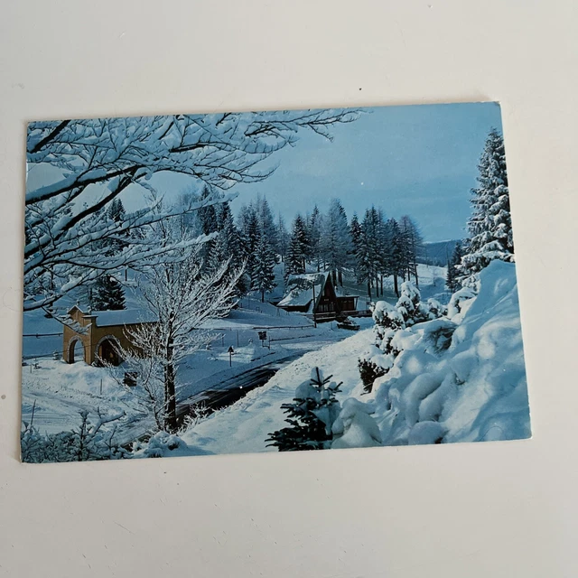 Cartolina Folgaria panorama con neve viaggiata