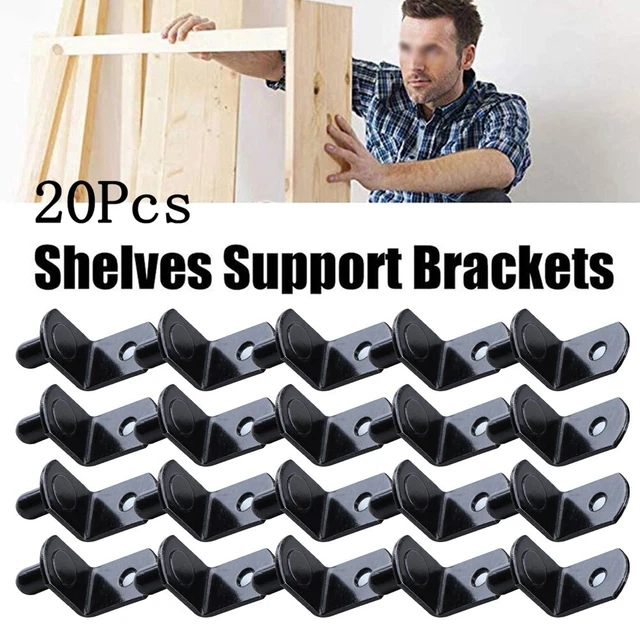WELDUN 6 Pièces Équerre Étagère de Fixation 30 cm, Supports D'étagère