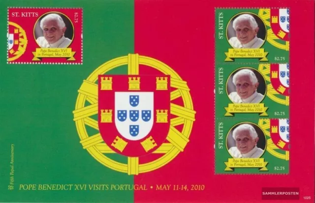 St. Kitts 1170-1171 Kleinbogen postfrisch 2011 Papst Benedikt XVI.