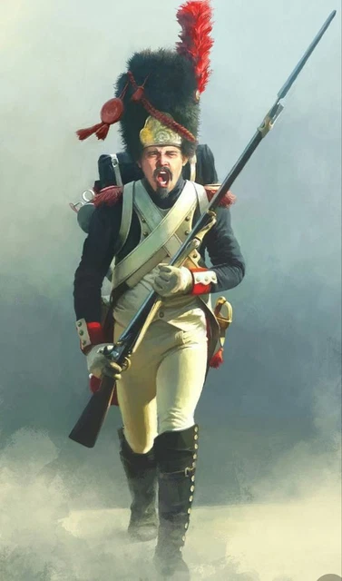 Tableau Sur Toile Militaire Soldat Guerre Empire - Format 50x70 Cm, Neuf