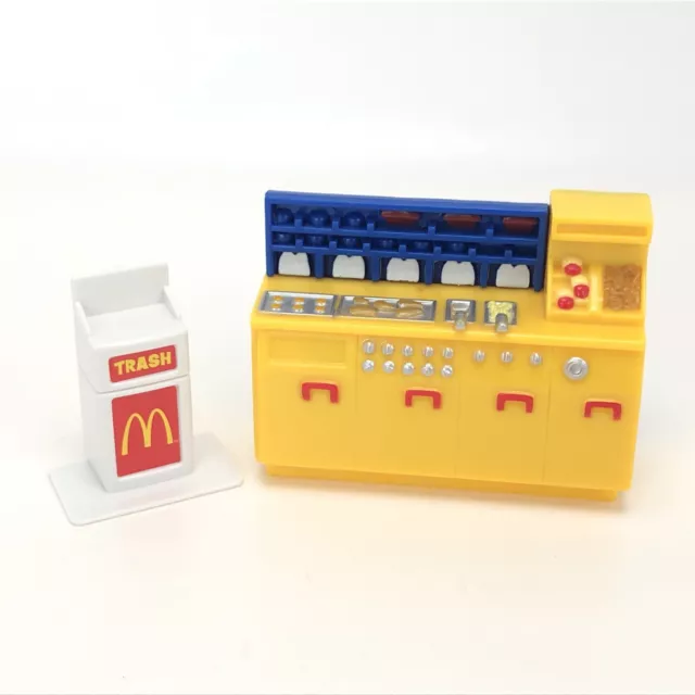McDonalds Restaurant Carry Play Set 2003 Replacement Grill Station & Trash Can