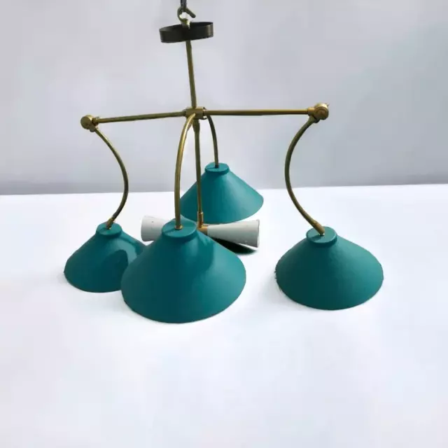 Mid Century Modern Brass Sputnik chandelier light Fixture Adjustable Chandelier