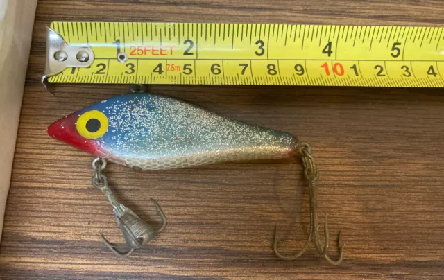 VINTAGE WOODEN FISHING Lure Signed By Ed Latiano Made In Ellwood