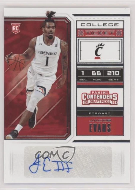 2018 Panini Contenders Draft Picks College Ticket Jacob Evans III Rookie Auto RC