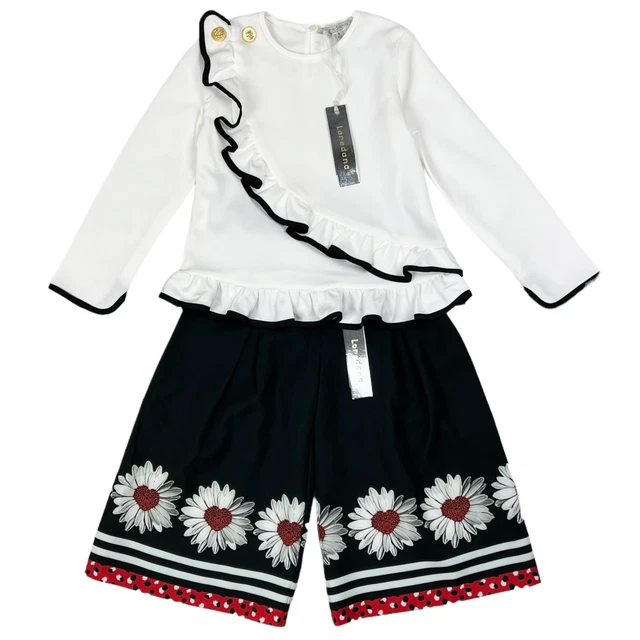 Loredana 2pc Set RRP£239 Designer AGE 6 Girls Top Sweat Shirt Trouser Pants A312