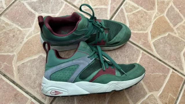 Puma Trinomic BOG Blaze of Glory Reflective Mens Green Burgundy Trainers US 10