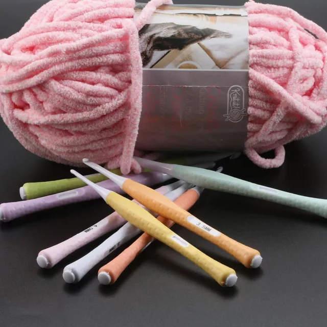 Paquet complet couleur bonbons crochet ensemble avec 8 pièces aiguilles à tric