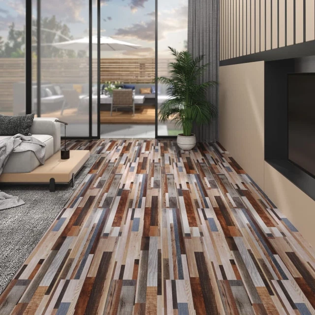 vidaXL PVC-Laminat-Dielen 5,02 m² 2 mm Selbstklebend Mehrfarbig