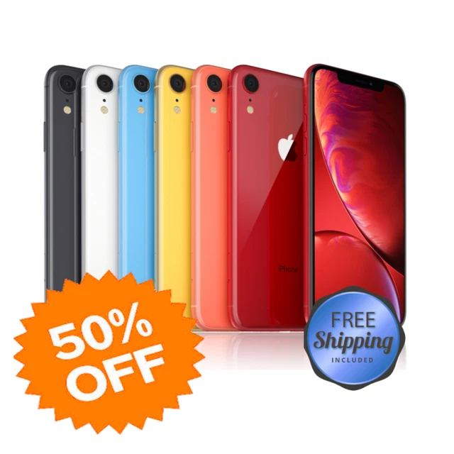 APPLE IPHONE XR 64GB Unlocked Verizon At&t iOS LTE WiFi