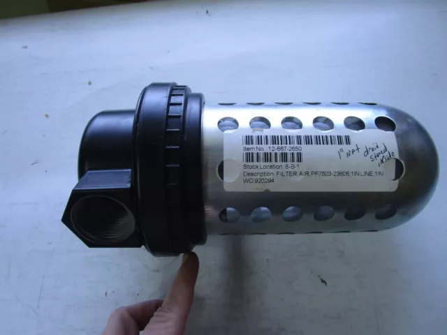 New Rexroth Air Filter Pf7503-23606 1" Npt Drain Stored Inside