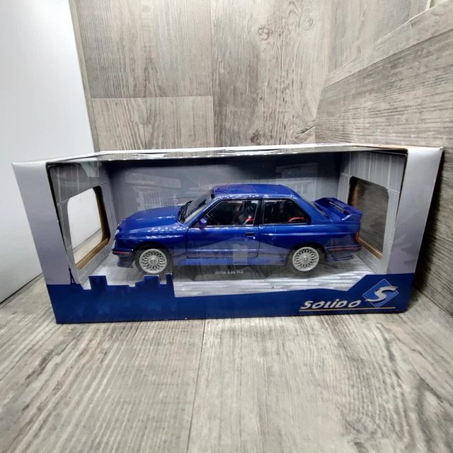 Voiture Solido Bmw E30 M3 Mauritius Bleu 1990 1:18 Neuf Boite 3