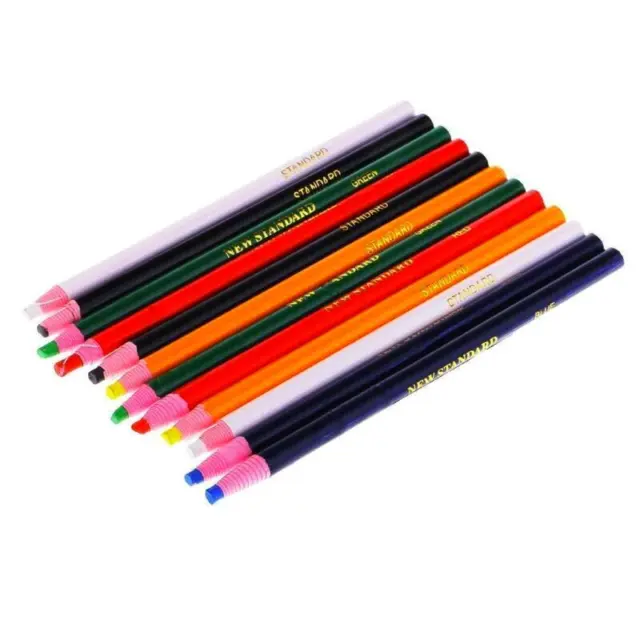 12 Chinagraph Markers Wax Pencils for Metal Glass - Peel Off -
