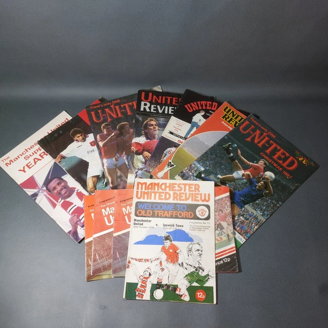 MANCHESTER UNITED FC MUFC - 10× Football Programme Bundle - See Photos. £9.99 - PicClick UK