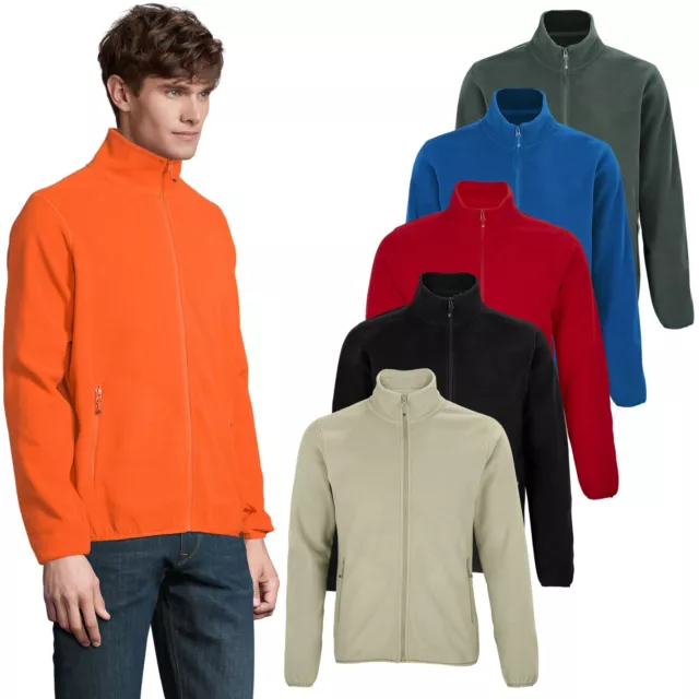 Mens Fleece Jacket Full Zip Anti Pill Pocket Casual Outdoor Warm Work Polar Top