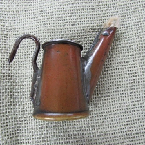 Vintage Antique Coal Miners Brass Patent July 23, 1901 Oil Wick Mining Cap Lamp
