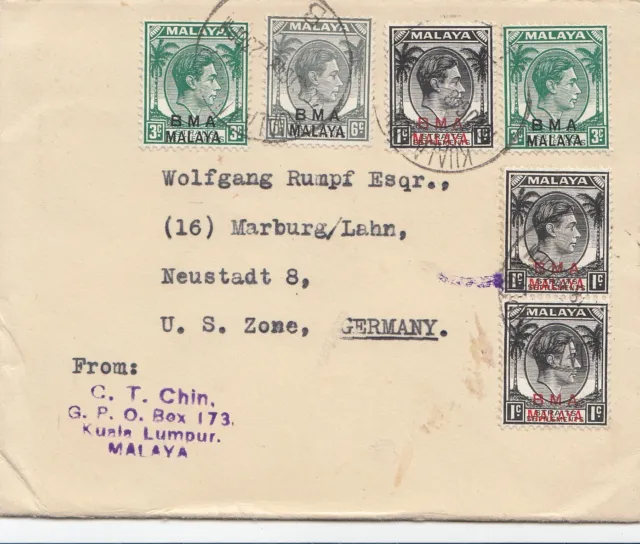 Malaya: Kuala Lumpur, 1948: to Marburg, Germany
