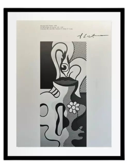 Roy Lichtenstein Art Print,  Woman With Flower - Signed