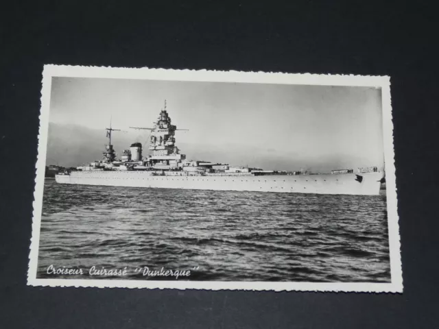 CPA CARTE POSTALE 1935-1940 MARINE GUERRE FRANCE Cuirassé DUNKERQUE