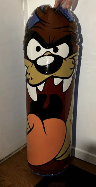 RARE 90s Vintage Looney Tunes Taz Tasmanian Devil Punching Bag Inflatable