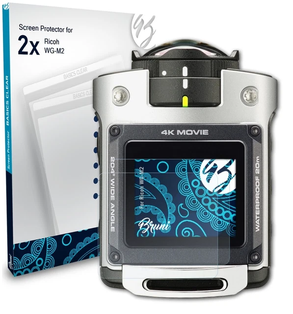 Bruni 2x Protective Film for Ricoh WG-M2 Screen Protector Screen Protection