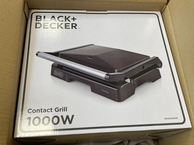Grill E Piastra BLACK+DECKER 2200W - Doppia Piastra Antiaderente, Apertura 180&deg;