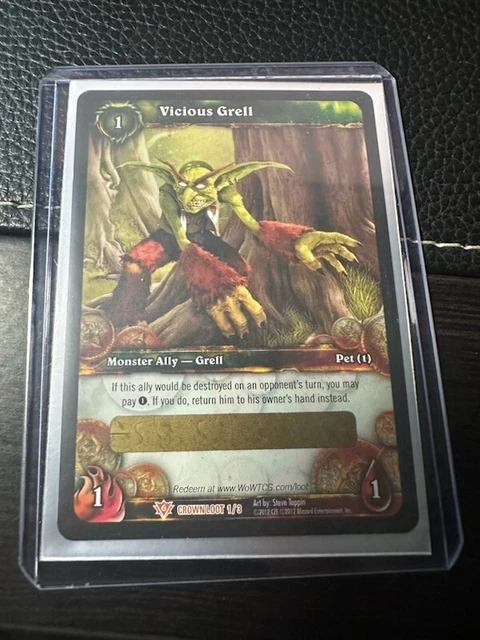 World of Warcraft "Vicious Grell" loot card unscratched