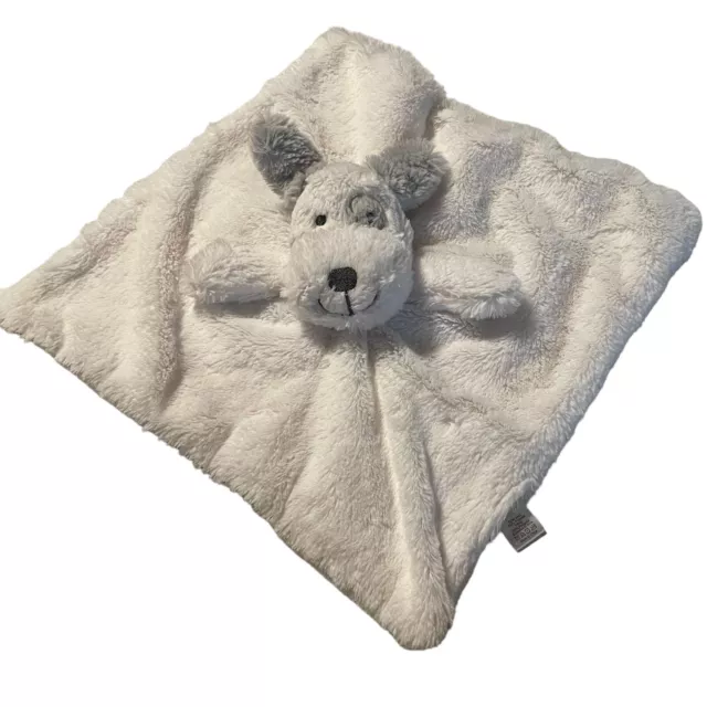 Starting Out Lovey Grey White Puppy Dog Baby Security Blanket Plush