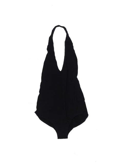 American Apparel Women Black Bodysuit M