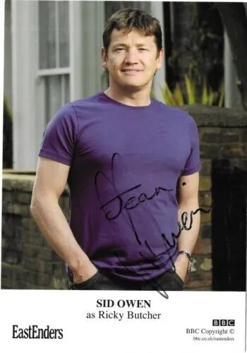 Eastenders - Sid Owen - Ricky Butcher - Cast Card - Hand Signed - Dedicated