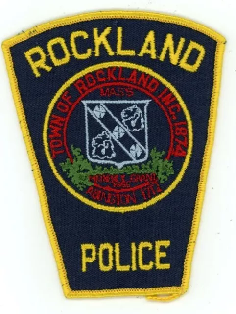 Massachusetts Ma Rockland Police Nice Shoulder Patch Sheriff