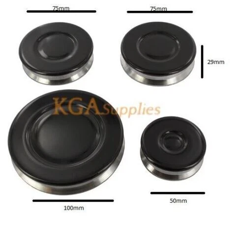 Canon Cuisinière Four à Gaz Brûleur & Flamme Casquette Couronne Petit M L Noir