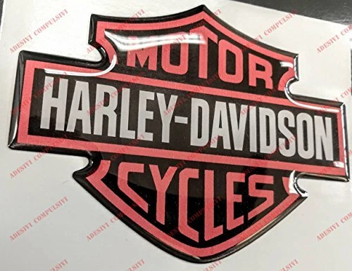 Dôme autocollant logo classique Harley Davidson effet 3D - Orange Pour réserv...
