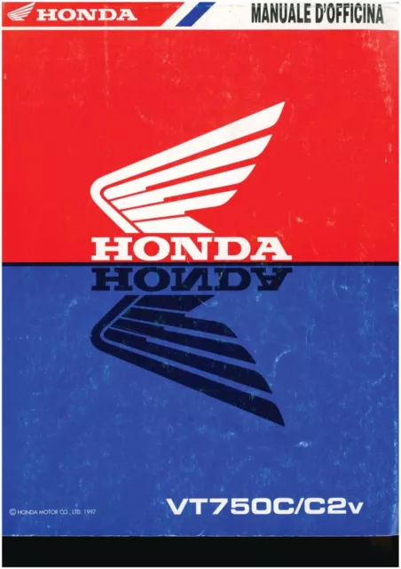 Manuale D'officina Honda Shadow VT750C 97-04