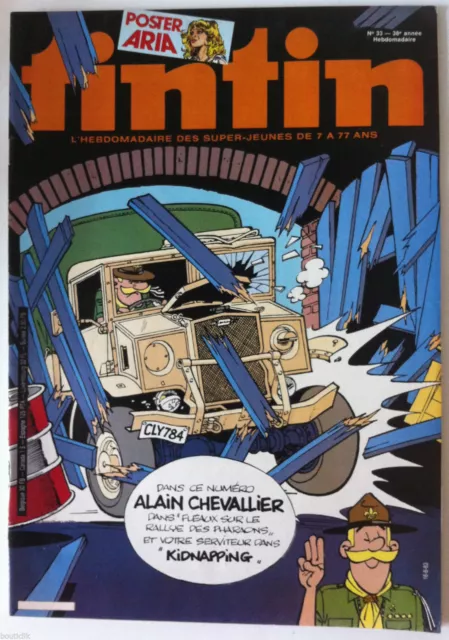 b)TINTIN du 16/08/1983  N°33; Poster Aria