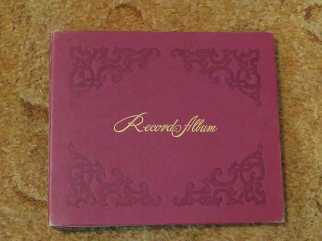 78 Rpm Record Storage Album, Red,  Holds  12 Records,