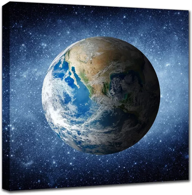 Earth Canvas Poster Wall Art The Blue Planet Poster Explorative Outer Space Art