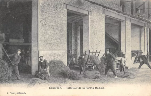 Cpa 91 Echarcon / Interieur De La Ferme Modele / Agriculteurs