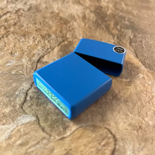 Genuine Zippo Sky Blue Matte windproof Lighter CASE ONLY No Insert/Box