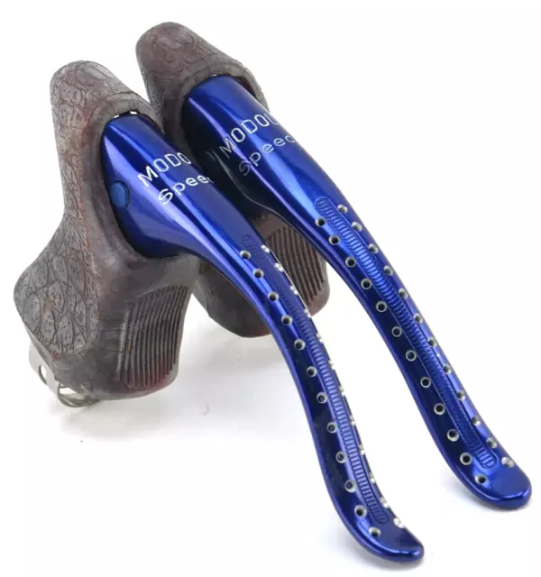 Modolo Speedy Brake Levers 919 Hoods ANODIZED BLUE Amazing NOS