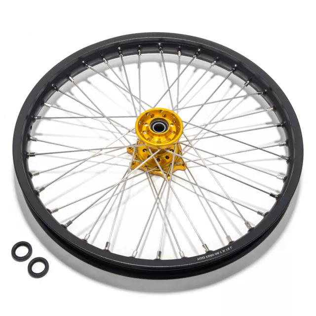 For Surron Sur-Ron Ultra Bee 21" X 1.6" Front Spoke Wheel Black Rim Gold Hub