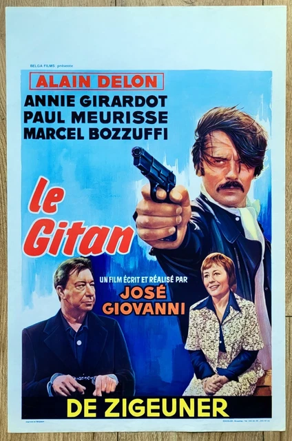 BELGIAN POSTER LE GITAN ALAIN DELON ANNIE GIRARDOT PAUL MEURISSE 